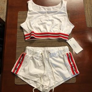 White/Red Lounge Set